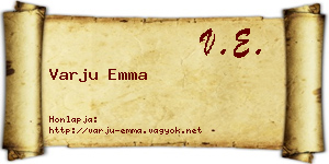 Varju Emma névjegykártya
